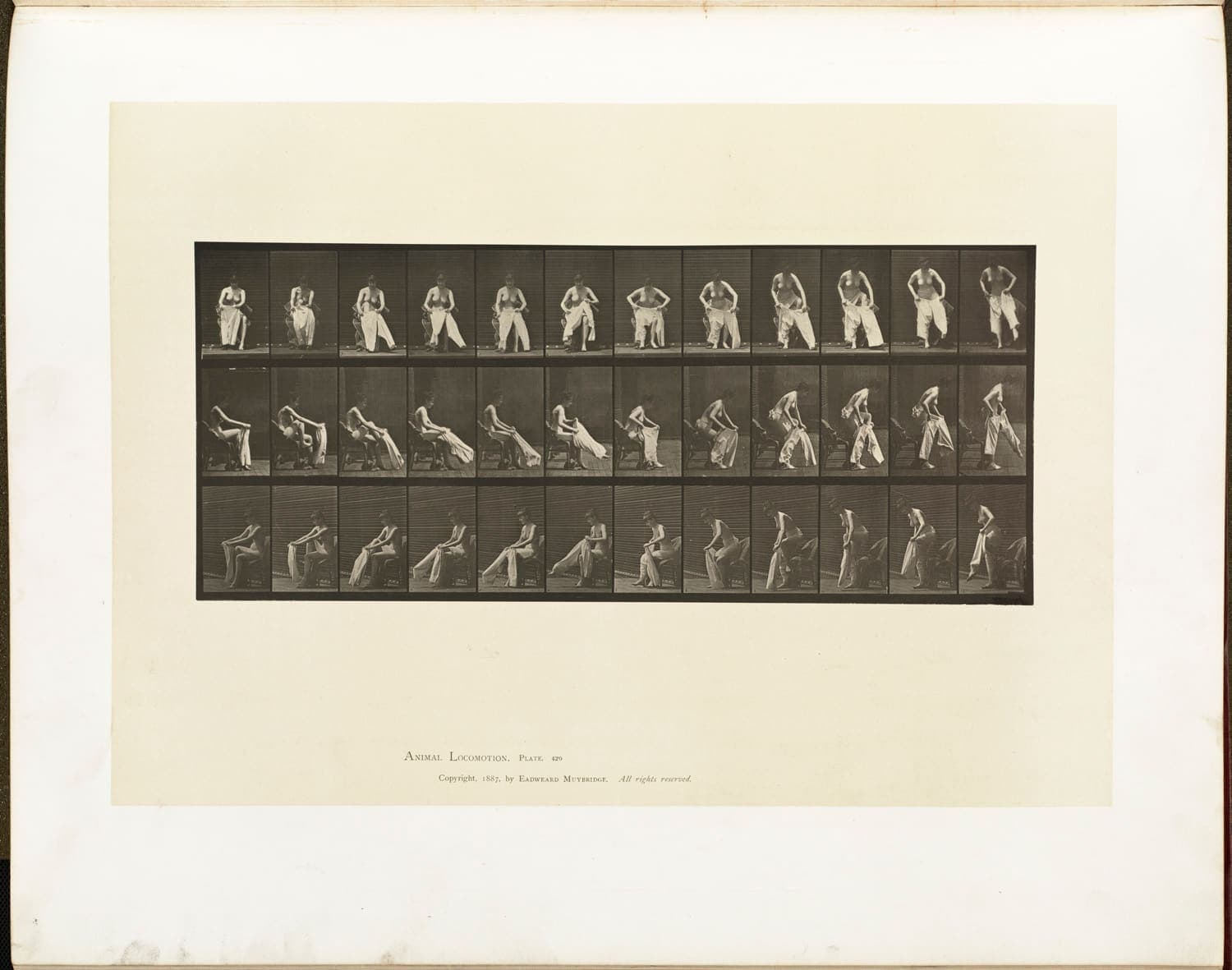 Animal Locomotion, Plate 420 — rising from a chair